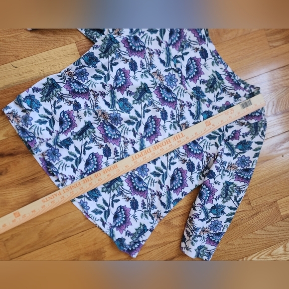 Soft surroundings soft essential supima tee floral print size petite large - Picture 7 of 8